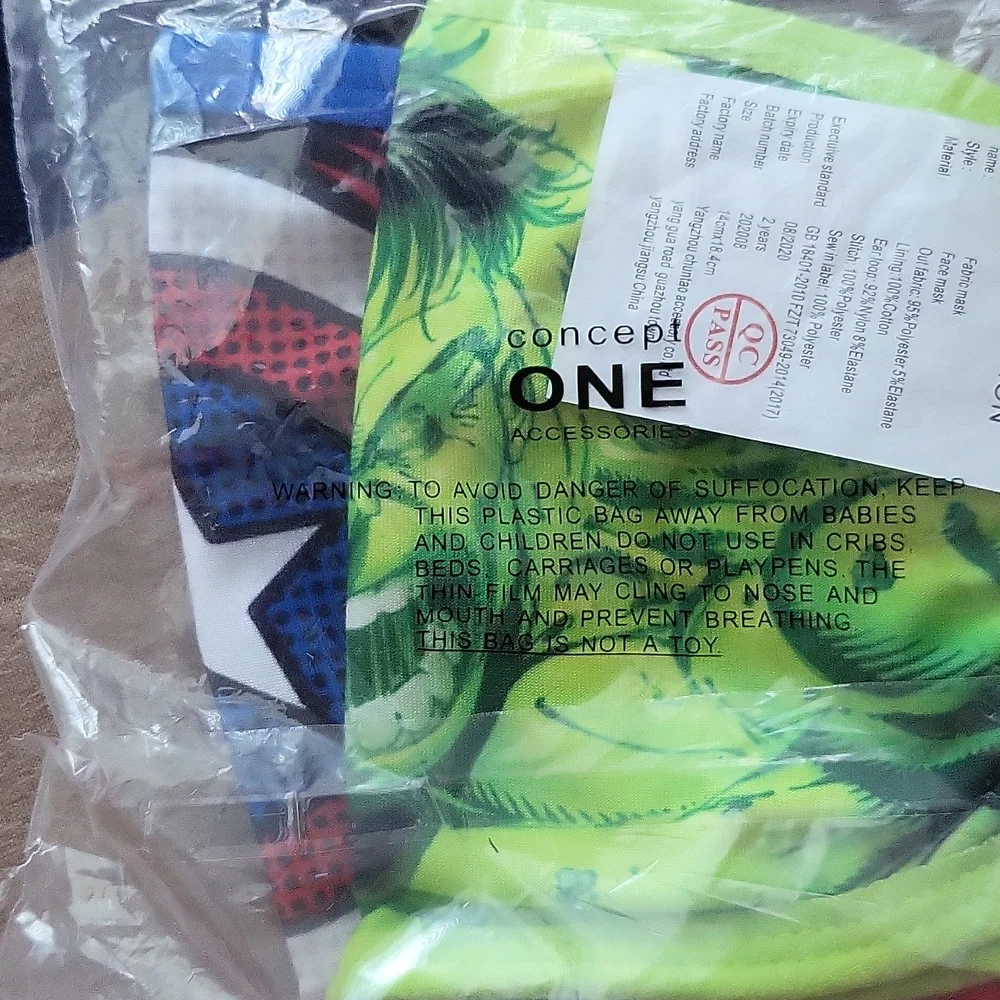 Marvel Fsbric Face Masks 3 pack